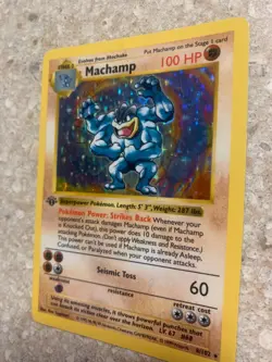 Pokemon 1st Edition MACHAMP 1999 Base Set Holo Good Cond. Rare - Image 3