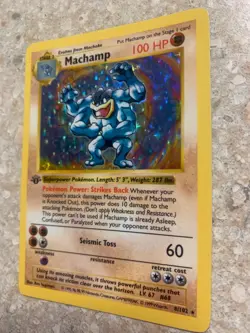 Pokemon 1st Edition MACHAMP 1999 Base Set Holo Good Cond. Rare - Image 4