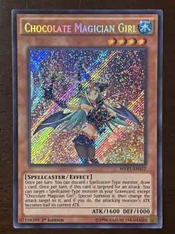 YuGiOh Chocolate Magician Girl MVP1-ENS52 Secret Rare 1st Edition Holo - Image 1