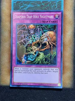 Yugioh Traptrix Trap Hole Nightmare MP14-EN110 Super Rare 1st Ed NM - Image 1