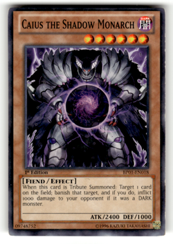 Caius the Shadow Monarch BP01-EN018 1st Edition Rare Battle Pack: Epic Dawn LP - Image 1