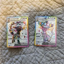 Pokemon TCG Umbreon GX & Espeon GX Holo English Lot of 2 Cards - Image 1