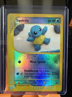 Pokemon TCG Expedition Base Set Squirtle 131/165 Reverse Holo Card 2002 Played - Image 1