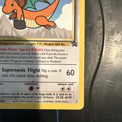 Dragonite Promo Black Star 5 Vintage WOTC Pokemon Card #1 - Image 3