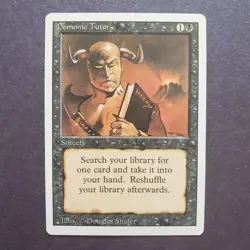 MTG Magic the Gathering Revised Edition Demonic Tutor EX Excellent condition - Image 1