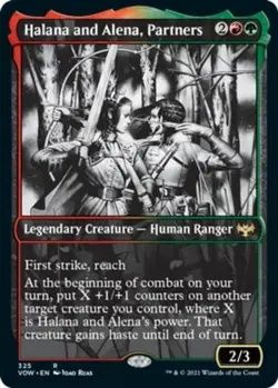 Halana and Alena, Partners (Showcase) #325 (NM) Crimson Vow VOW Magic MTG edh - Image 1