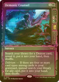 Demonic Counsel (Showcase) - Duskmourn: House of Horror (DSK) (FOIL) - Image 1
