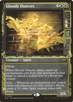 Ghostly Dancers (302) Showcase Duskmourn: House of Horror DSK MTG Magic NM - Image 1