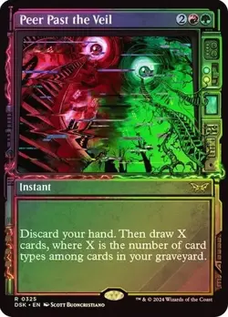 NM Foil Showcase Peer Past the Veil, MTG, Duskmourn, Magic the Gathering, 325 - Image 1