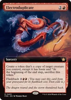 x1 Electroduplicate - Extended Art R MTG Foundations M/NM, English - Image 1