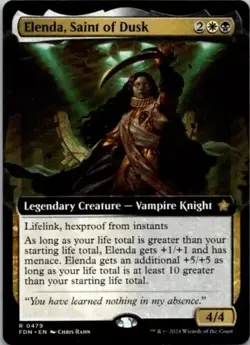 Elenda, Saint of Dusk (Extended Art) Foundations Regular MTG NM - Image 1