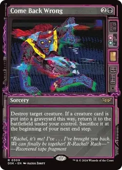 Come Back Wrong (Showcase) MTG Duskmourn: House of Horror 309 R NM - Image 1