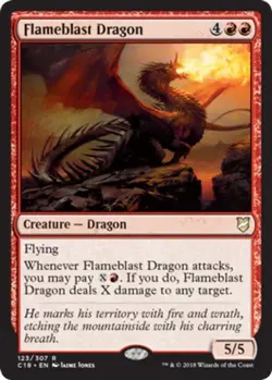 Flameblast Dragon NM, English MTG Commander 2018 - Image 1