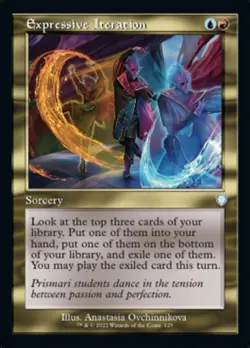 1x Expressive Iteration NM-Mint, English Commander: The Brothers' War MTG Magic - Image 1