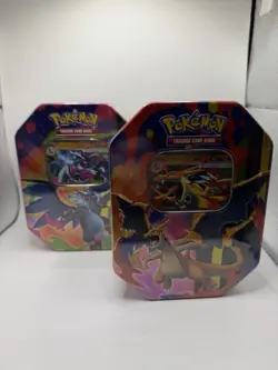 Pokemon TCG Mega Charizard X & Y EX Tins Sealed SET OF 2 - Image 1