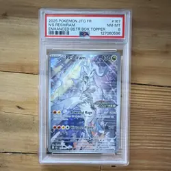 Pokemon N's Reshiram Illustration Rare Holo Box Topper 167/159 PSA 8 - Image 1