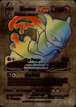 Mewtwo VSTAR 079/078 Pokemon Custom Foil Gold Card - Image 1