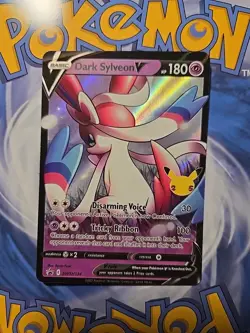 Pokemon TCG Dark Sylveon V SWSH134 Pokemon Celebrations Black Star Promo LP - Image 1
