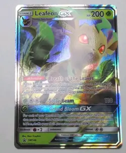 Pokemon Leafeon GX TCG Holo Card SM146 NM - Image 1