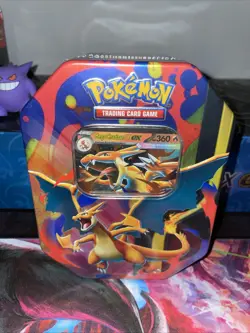 Pokemon TCG Mega Charizard Y EX Tin Sealed In Hand - Image 1