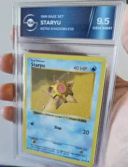 1999 Pokemon Base Set Staryu 65/102 Shadowless Graded 9.5 Gem Mint - Image 1