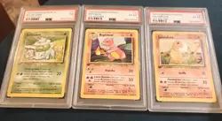 Pokemon FRENCH 1st Edition Base Reptincel-Charmeleon 24/102 PSA Bulbizarre +More - Image 1