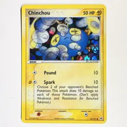 2004 Pokemon Chinchou 56/101 EX Hidden Legends Reverse Holo Mint - Image 1