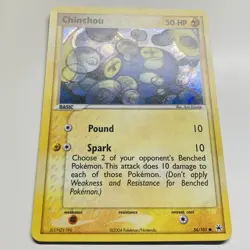 2004 Pokemon Chinchou 56/101 EX Hidden Legends Reverse Holo Mint - Image 2