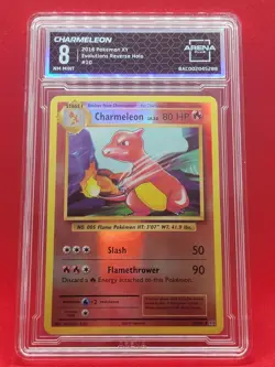 2016 Pokemon XY Evolutions Charmeleon 10/108 Reverse Holo Arena Club 8 f~S - Image 1