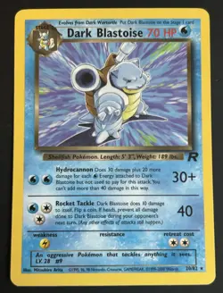 Pokemon TCG Dark Blastoise 20/82 Team Rocket Regular NM/LP - Image 1