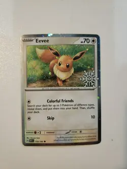 Eevee 025/165 Stamp Promo Card (Pokemon TGC) Holiday Calander 2025 Holo NM - Image 1