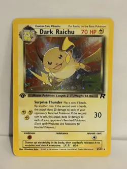 Dark Raichu - 83/82 - Pokemon Team Rocket 1st Edition Holo Rare Card WOTC NM - Image 1