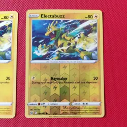 044/163 Electabuzz Reverse Holo Set Pair Battle Styles Pokemon TCG Cards Bundle - Image 2