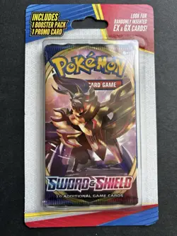 Pokemon Sword & Shield Booster Pack with PROMO CARD MJ Blister New Unopened - Image 1