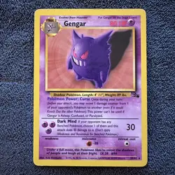 Gengar 20/62 Fossil Non-Holo Rare 1999 WOTC Pokemon Card TCG LP - Image 1