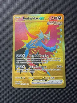 Pokemon Roaring Moon ex Gold Card 262/182 Paradox Rift Edition NM - Image 1