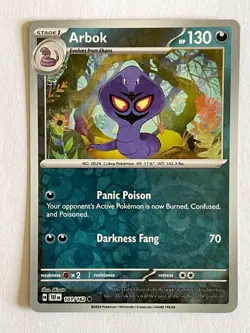 POKEMON ARBOK 101/162 COMMON REVERSE HOLOFOIL TEMPORAL FORCES NM CARD - Image 1