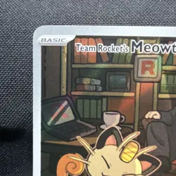 Pokemon TCG Team Rockets Meowth Card 203/182 Destined Rivals - Image 3