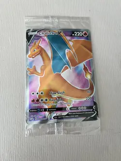 CHARIZARD V Promo Card SWSH050 SWORD & SHIELD Pokemon Full Art New Sealed - Image 1