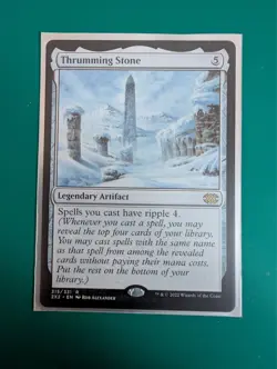 1x Thrumming Stone NM-Mint, English Double Masters 2022 MTG Magic - Image 1