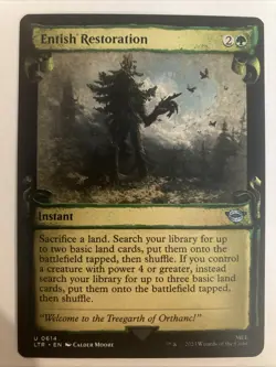 MTG Entish Restoration - The Lord of the Rings 0614 NM Showcase Scrolls Regular - Image 1