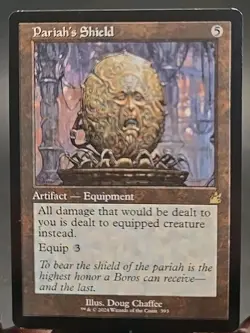 Pariah's Shield (Retro Frame) Ravnica Remastered MTG Regular Lightly Played - Image 1