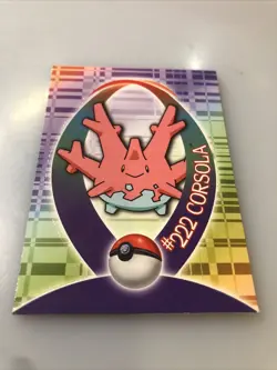 2001 Pokemon TV Animation Edition Johto Series 1 Sticker #222 Corsola Rare - Image 4