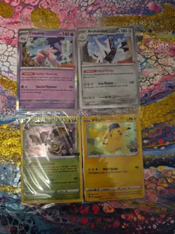 Pokemon Promo Card Lot Of 4- Gamestop Flapple-Tinkaton-Archaludon & Pikachu (GO) - Image 1