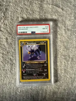 Pokemon TCG Houndoom Neo Discovery PSA NM 8 #23 - Image 1