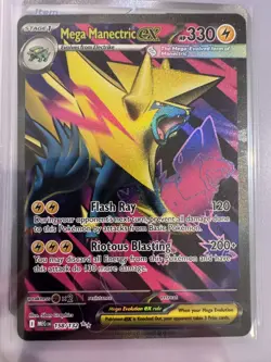 2025 Pokemon Mega Evolution MEG Mega Manectric EX 158/132 Ultra Rare Full Art NM - Image 1