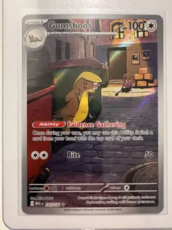 2025 Pokemon Mega Evolution Gumshoos 153/132 Illustration Rare IR NM Full Art - Image 1