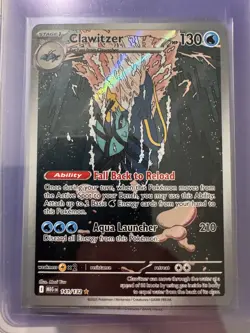 2025 Pokemon TCG Me01: Mega Evolution Clawitzer 141/132 Holo Illustration Rare - Image 1