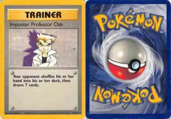 Impostor Professor Oak 73/102 Rare Base Set Pokemon HP/DMG - Image 3