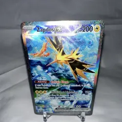 Pokemon Zapdos EX Holo 202/165 2023 200 HP Ancient Bird Basic - Image 1